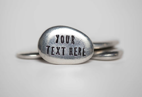 Personalized Pewter Pocket Stone