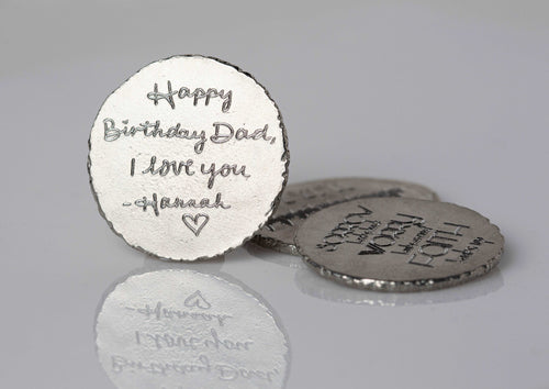 Personalized Handwriting Pocket Coin