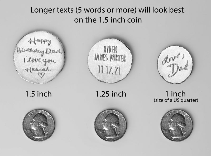 Personalized Pewter Pocket Coin