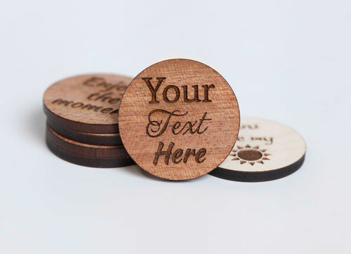 Custom Engraved Wood Coin