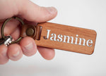 Personalized Wood Name Keychain