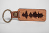 Personalized Wood Sound Wave Keychain