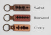 Personalized Wood Sound Wave Keychain