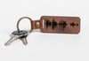 Personalized Wood Sound Wave Keychain