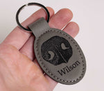 Your Pet's Actual Nose Print Vegan Leather Keychain