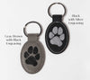 Your Pet's Actual Paw Print Vegan Leather Keychain