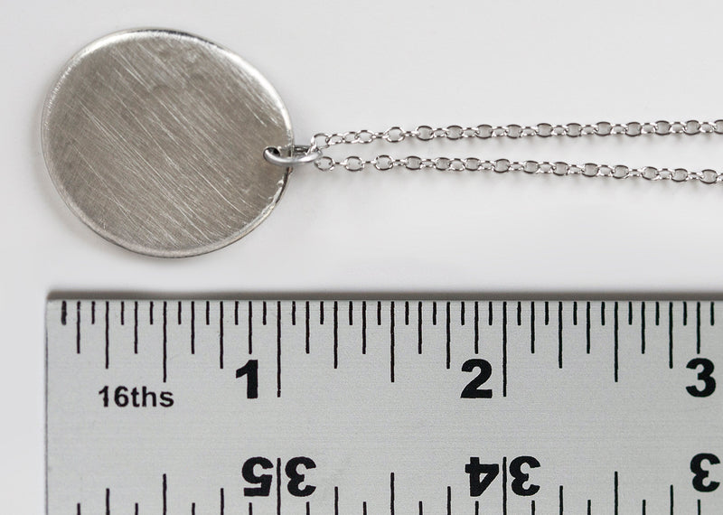 Personalized Handwriting Pewter Pendant Necklace