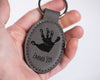 Child's Hand or Footprint Vegan Leather Keychain